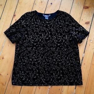 Velvet top with gold embellishments, L